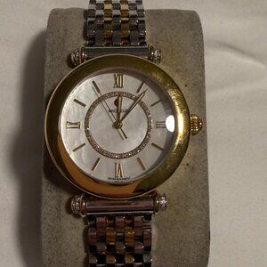 Michele Women's Caber Diamond Two-Tone Bracelet Watch